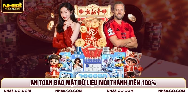An toàn bảo mật dữ liệu mỗi thành viên 100%